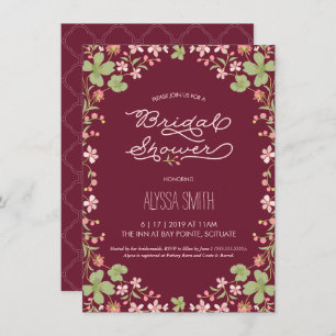 Invitation vintage de Fête de la mariée de style -