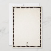 Invitation vintage de fête de Noël personnalisable (Dos)