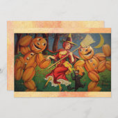 Invitation vintage de Halloween (Devant / Derrière)