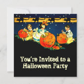 Invitation vintage de Halloween (Dos)