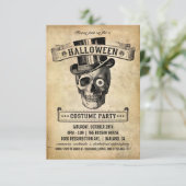 Invitation vintage de Halloween - partie de (Debout devant)