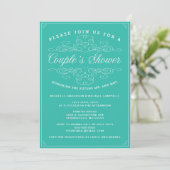 Invitation vintage de la douche du couple de (Debout devant)