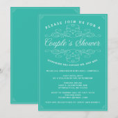 Invitation vintage de la douche du couple de (Devant / Derrière)