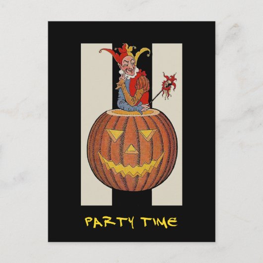 Invitation vintage De La Fête D'Halloween Avec Un (Devant)