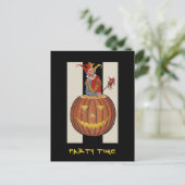 Invitation vintage De La Fête D'Halloween Avec Un (Debout devant)