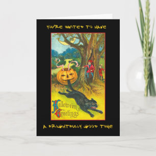 Invitation vintage De La Fête D'Halloween Avec Un