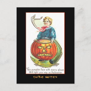 Invitation vintage De La Fête D'Halloween Avec Un