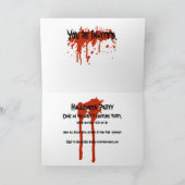 Invitation vintage De La Fête D'Halloween Avec Un  (Intérieur)