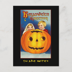 Invitation vintage De La Fête D'Halloween Avec Un