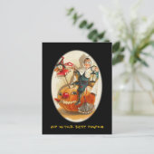 Invitation vintage De La Fête D'Halloween Avec Un (Debout devant)