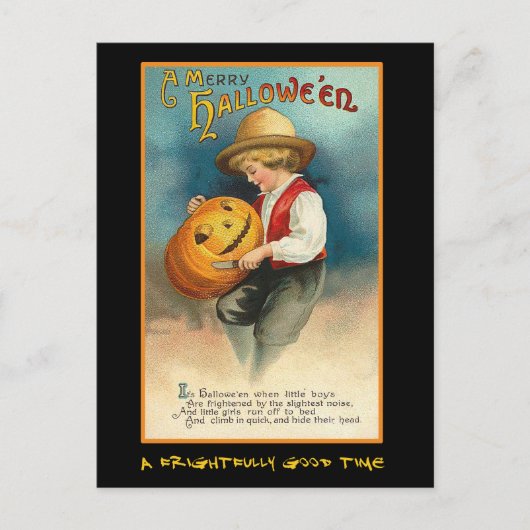 Invitation vintage De La Fête D'Halloween Avec Un (Devant)