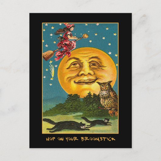 Invitation vintage De La Fête D'Halloween Avec Un (Devant)