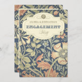 invitation vintage de la partie d'engagement (Devant / Derrière)