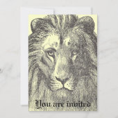 Invitation vintage de lion (Devant)