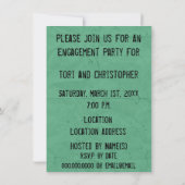 Invitation Vintage de machine à écrire (Dos)