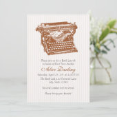 Invitation vintage de machine à écrire (Debout devant)