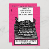 Invitation Vintage de machine à écrire (Devant / Derrière)