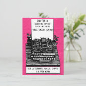 Invitation Vintage de machine à écrire (Debout devant)