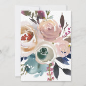 Invitation vintage de mariage dans le jardin (Dos)