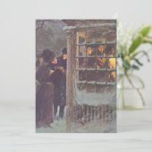 Invitation vintage de Noël victorienne (Debout devant)