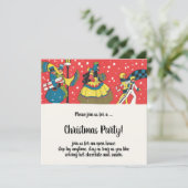 Invitation vintage de Noël victorienne (Debout devant)