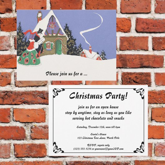 Invitation vintage de Noël victorienne