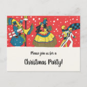 Invitation vintage de Noël victorienne (Devant)