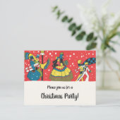 Invitation vintage de Noël victorienne (Debout devant)