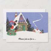 Invitation vintage de Noël victorienne (Devant)