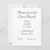 Invitation vintage de Pâques (Dos)