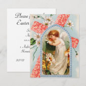 Invitation vintage de Pâques (Devant / Derrière)