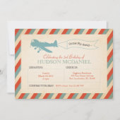 Invitation vintage de partie d'anniversaire de (Devant)