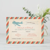 Invitation vintage de partie d'anniversaire de (Debout devant)