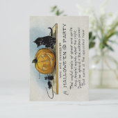 Invitation vintage de partie de Halloween (Debout devant)