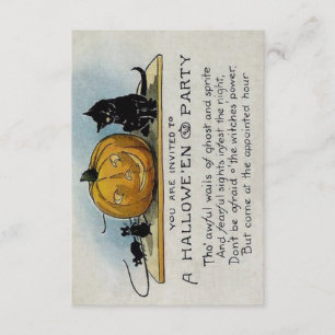 Invitation vintage de partie de Halloween
