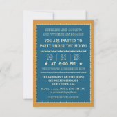 Invitation vintage de partie de Halloween (Dos)