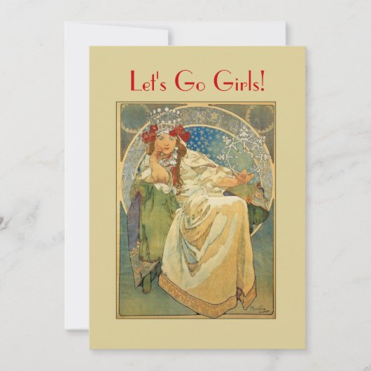 Invitation vintage de partie de Nouveau (Devant)