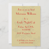 Invitation vintage de partie de Nouveau (Dos)