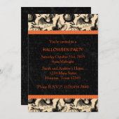 Invitation vintage de partie de sorcière de (Devant / Derrière)