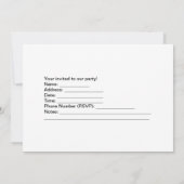 Invitation vintage de partie de Steampunk (Dos)