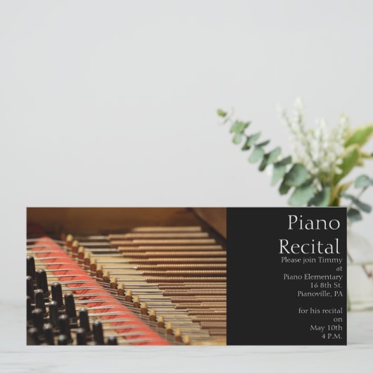 Invitation vintage de piano (Debout devant)