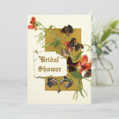 Invitation Vintage  de pois doux mariage de nage (Debout devant)