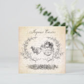 Invitation vintage de poulets de Pâques (Debout devant)