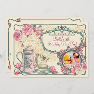 Invitation vintage de Tea Party