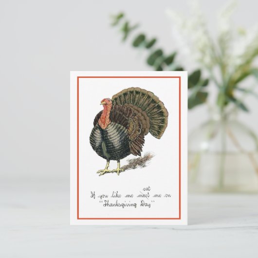 Invitation vintage de Thanksgiving (Debout devant)