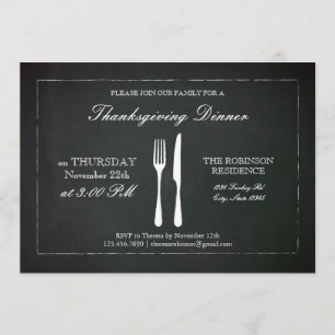 Invitation Vintage de Thanksgiving