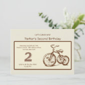 Invitation vintage de tricycle (Debout devant)