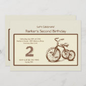 Invitation vintage de tricycle (Devant / Derrière)