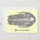 Invitation Vintage de trilobite (Devant)