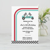 Invitation vintage de voiture de course (Debout devant)